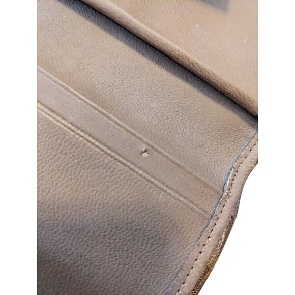 Vintage Wallet Cowhide Leather Womens Snap BiFold Brown Kiss Lock Change Western - Picture 8 of 9